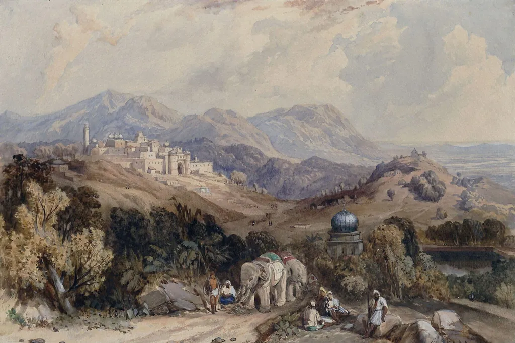 Amber, Rajpootana, by Clarkson RA Stanfield, watercolor, 1850
