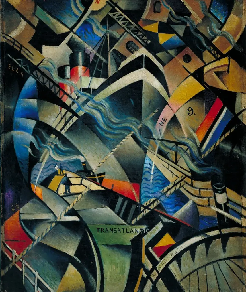 The Arrival, by C. R. W. Nevinson, unspecified, 1927