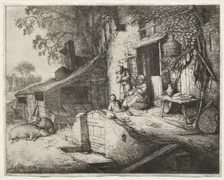 The Woman Spinning, by Adriaen van Ostade, 1652