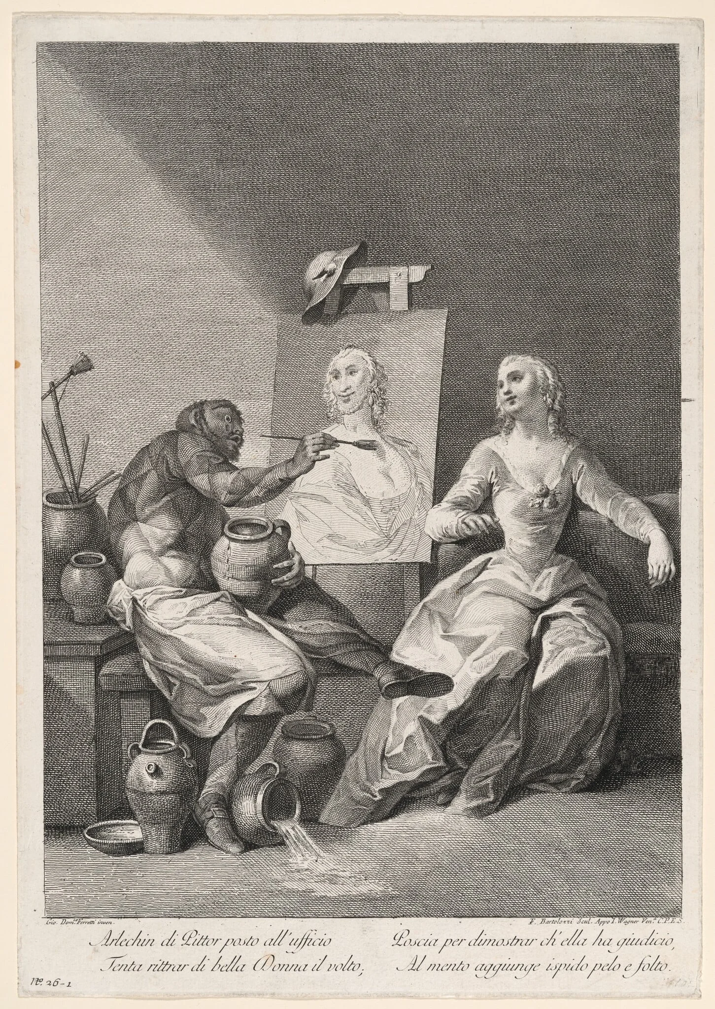 Harlequin as a Painter, detail