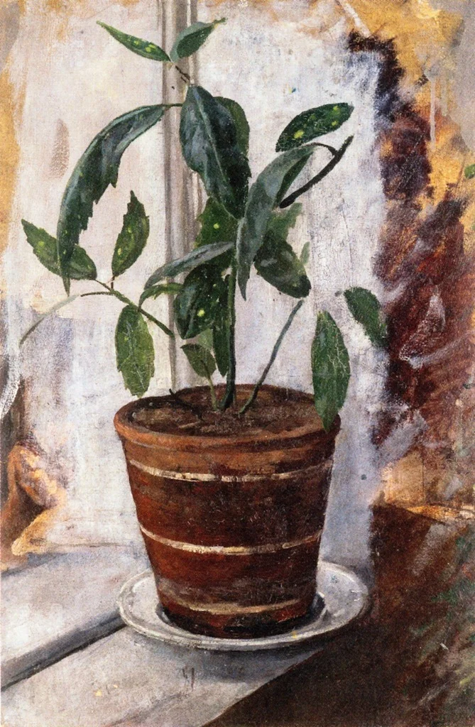 Potted Plant on the Window-Sill, detail