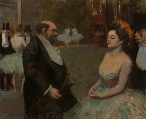 In the Wings, by Jean-Louis Forain, oil, 1899