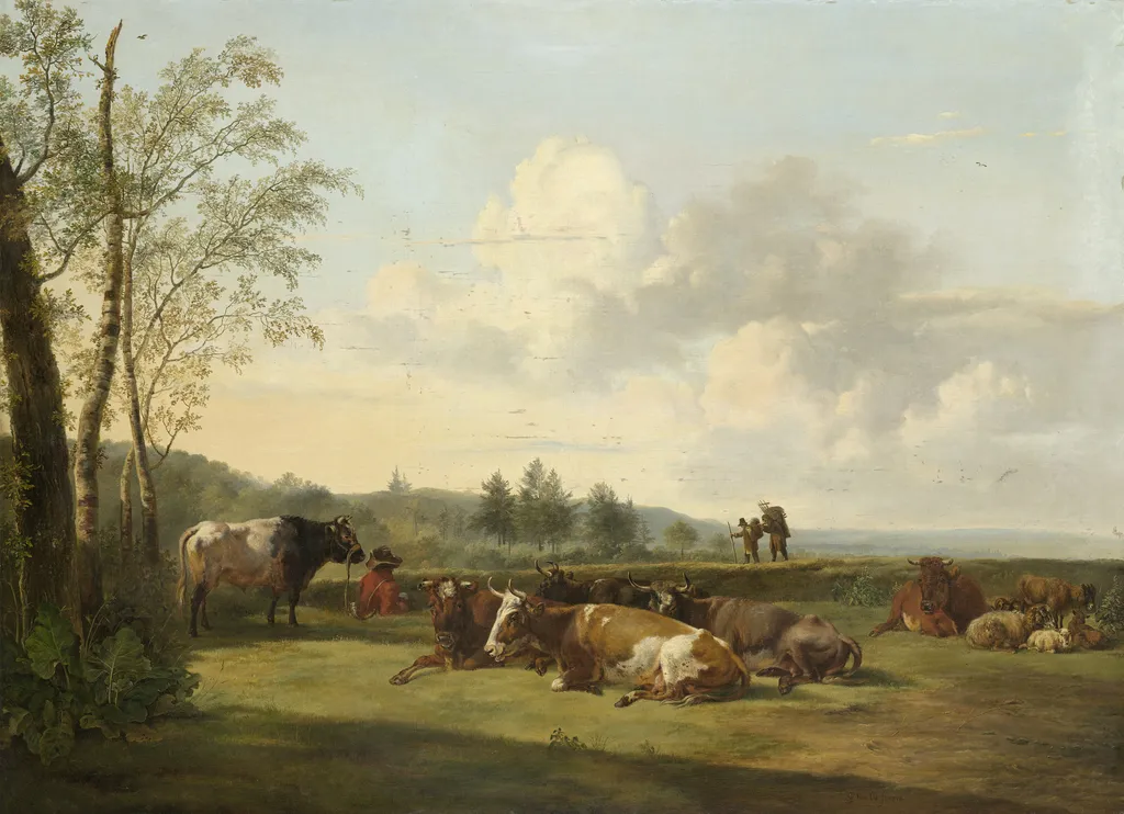 Landschap met vee, by Pieter Gerardus van Os, oil, 1816