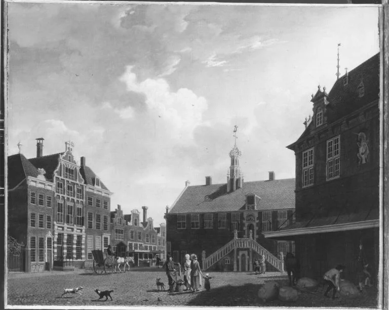 Der Marktplatz von Hoorn, detail
