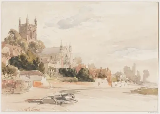 Worcester, by Callow, watercolor, 1848