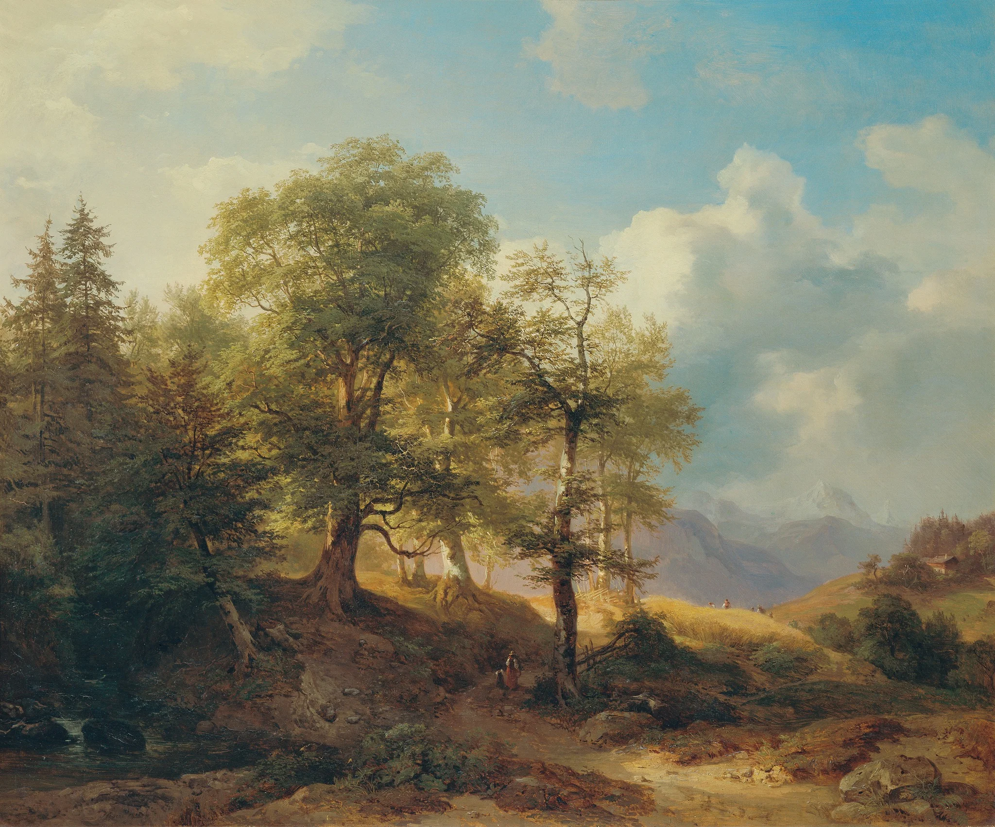 Sommerlandschaft im Hochgebirge, detail