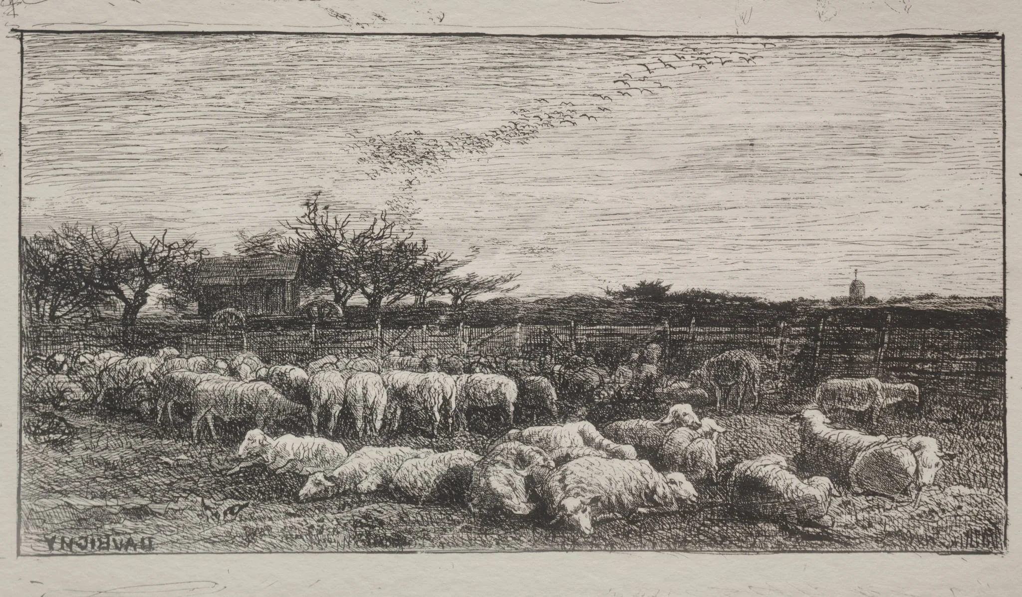 The Large Sheepfold, detail