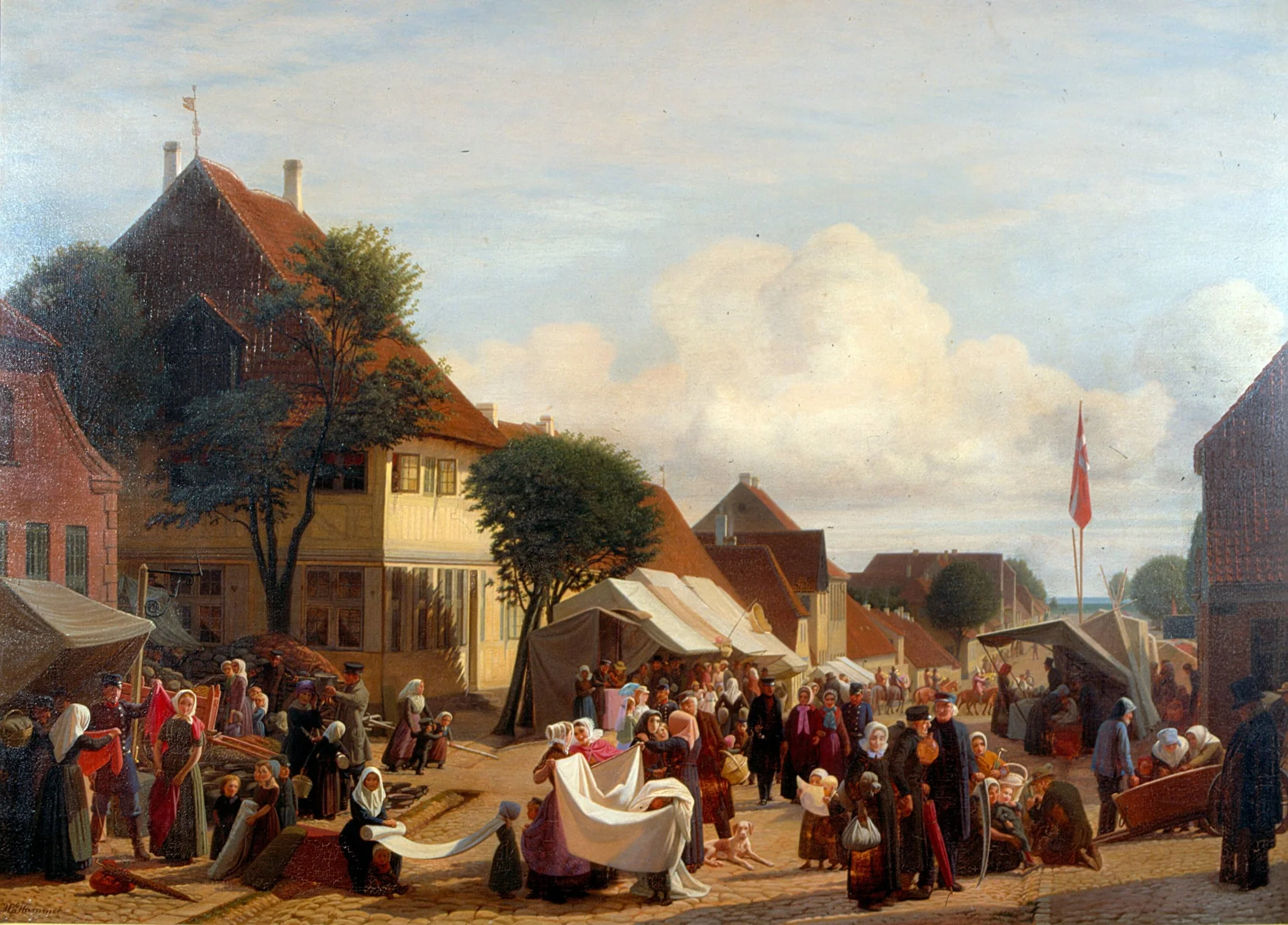 En markedsdag i Fredericia, detail