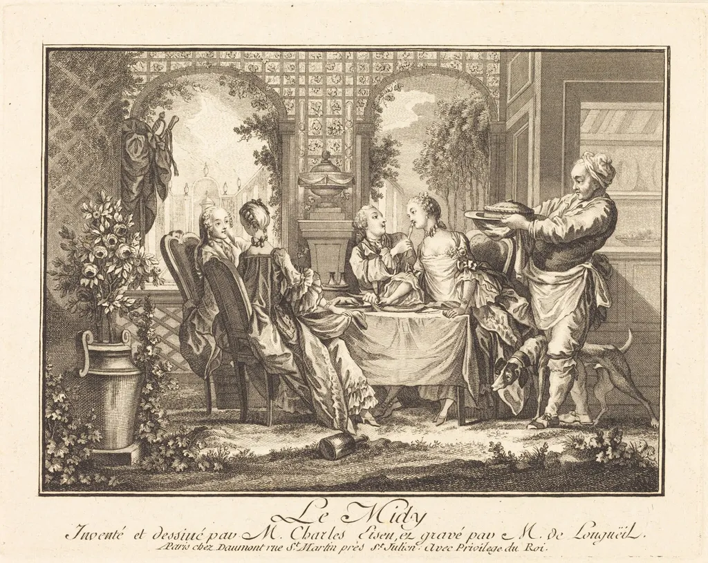 Le midi, by Joseph de Longueil, ink, 1761