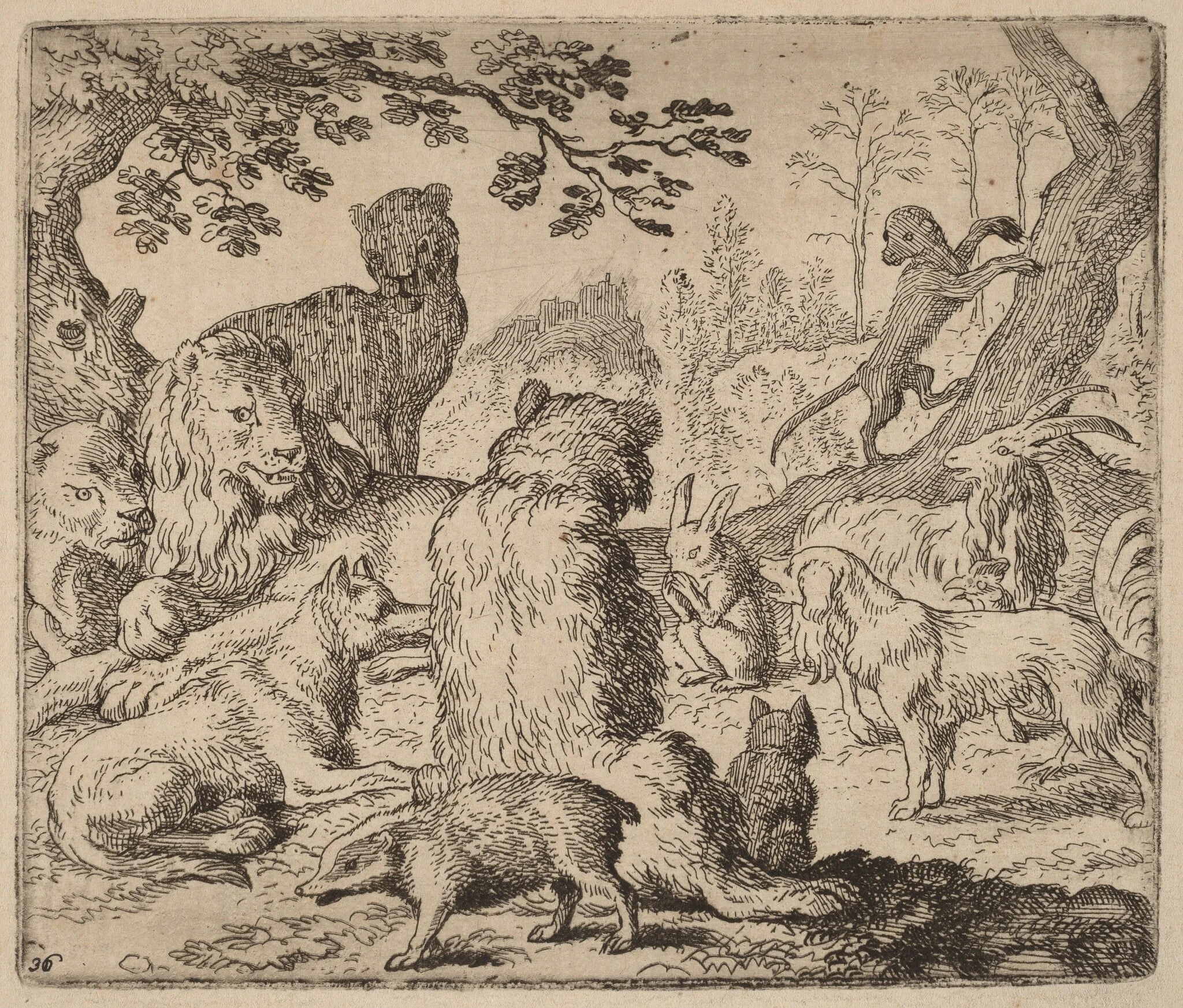 The Lion Orders a Mass Assault on Reynard, detail