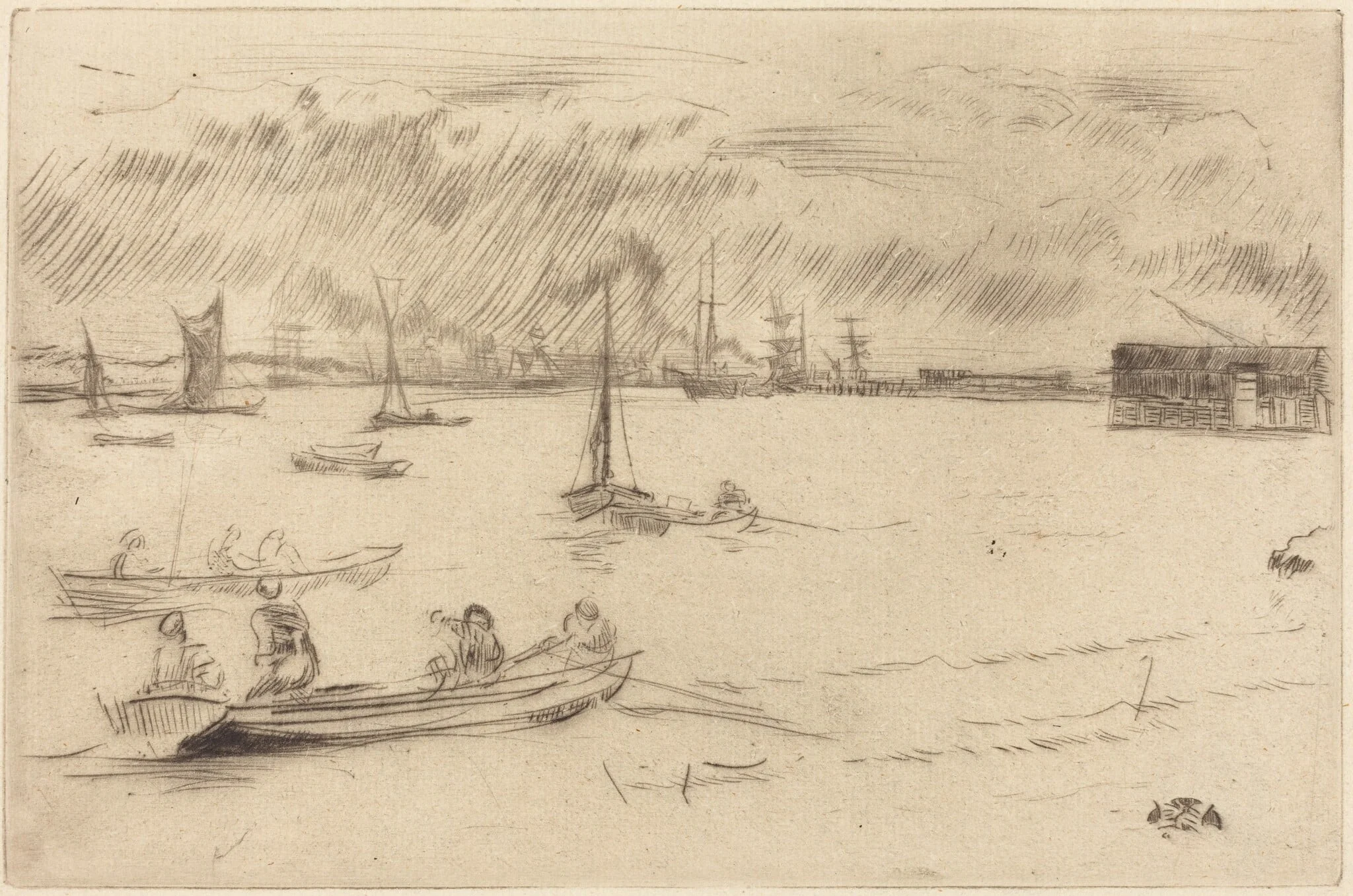 The Thames Towards Erith, detail