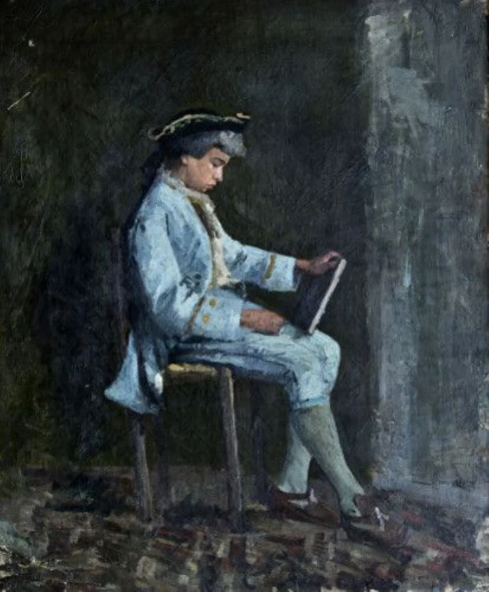 Băiat costumat, detail