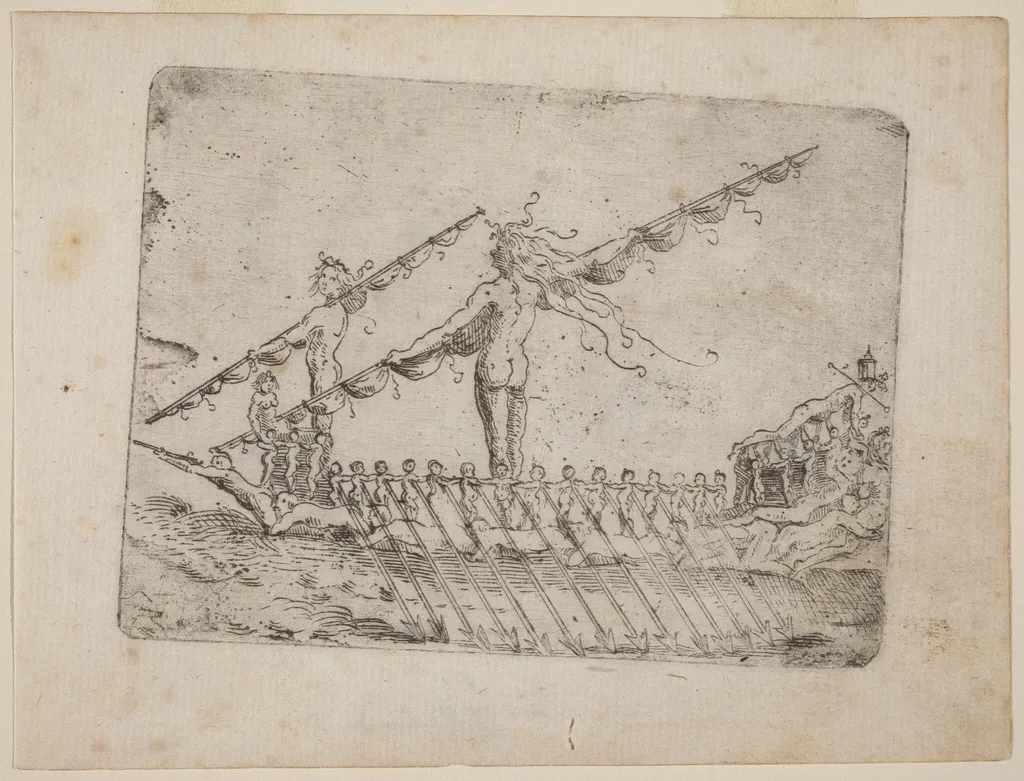 From "Bizzarie di varie Figure", by Giovanni Battista Bracelli, ink, 1624