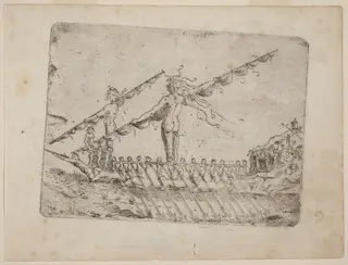 From "Bizzarie di varie Figure", by Giovanni Battista Bracelli, ink, 1624