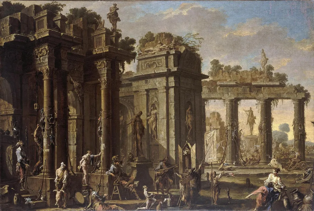 Banditti at Rest, by Alessandro Magnasco, oil, 1715