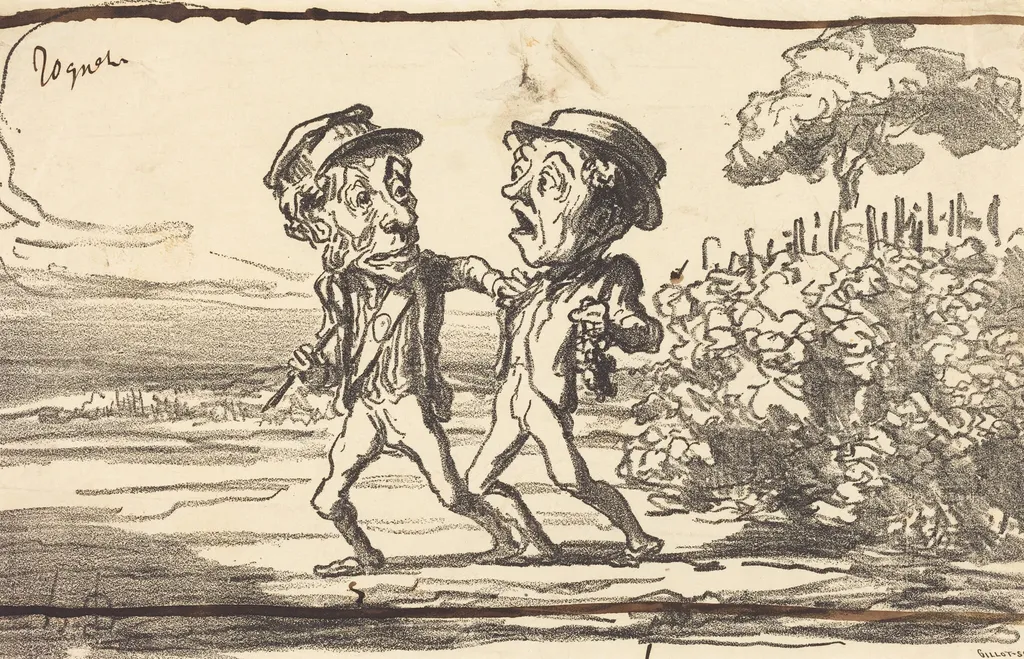 Un Criminel!, by Honoré Daumier, ink, 1864