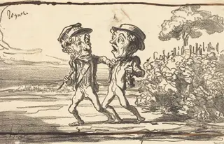 Un Criminel!, by Honoré Daumier, ink, 1864