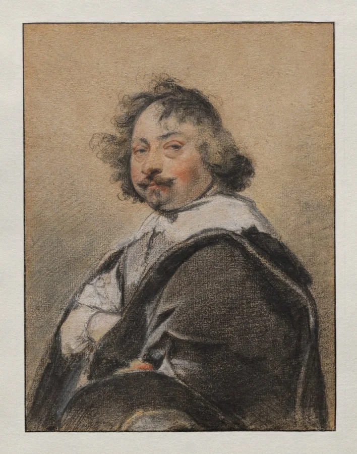 Portrait of a man in profile, turned to the left, detail
