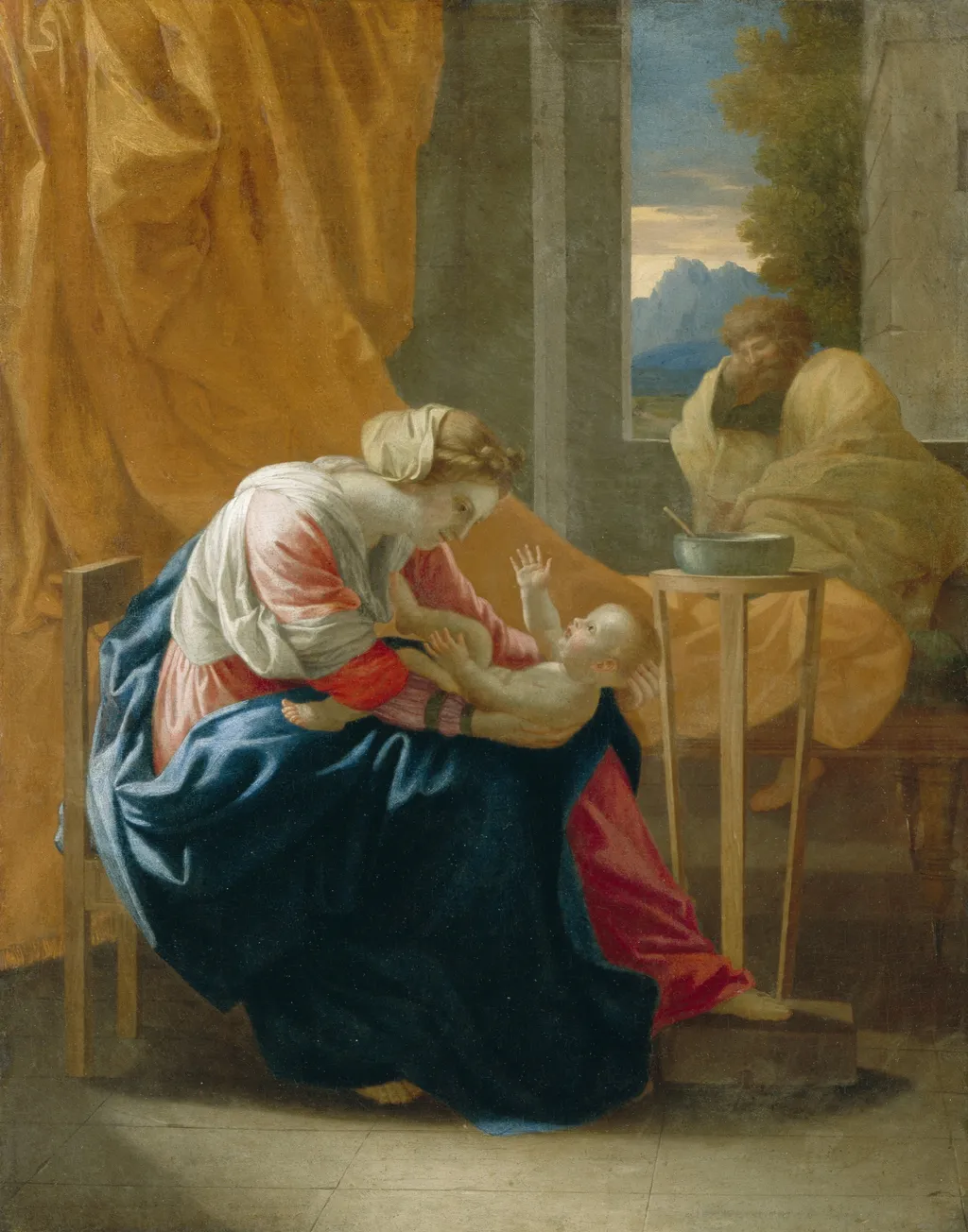 The Holy Family, by Nicolas Poussin, oil, 1641