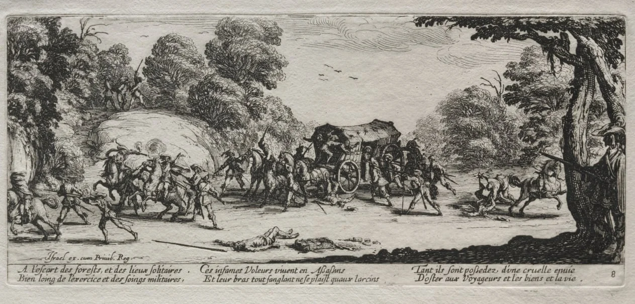 The Large Miseries of War: Highway Robbery, detail