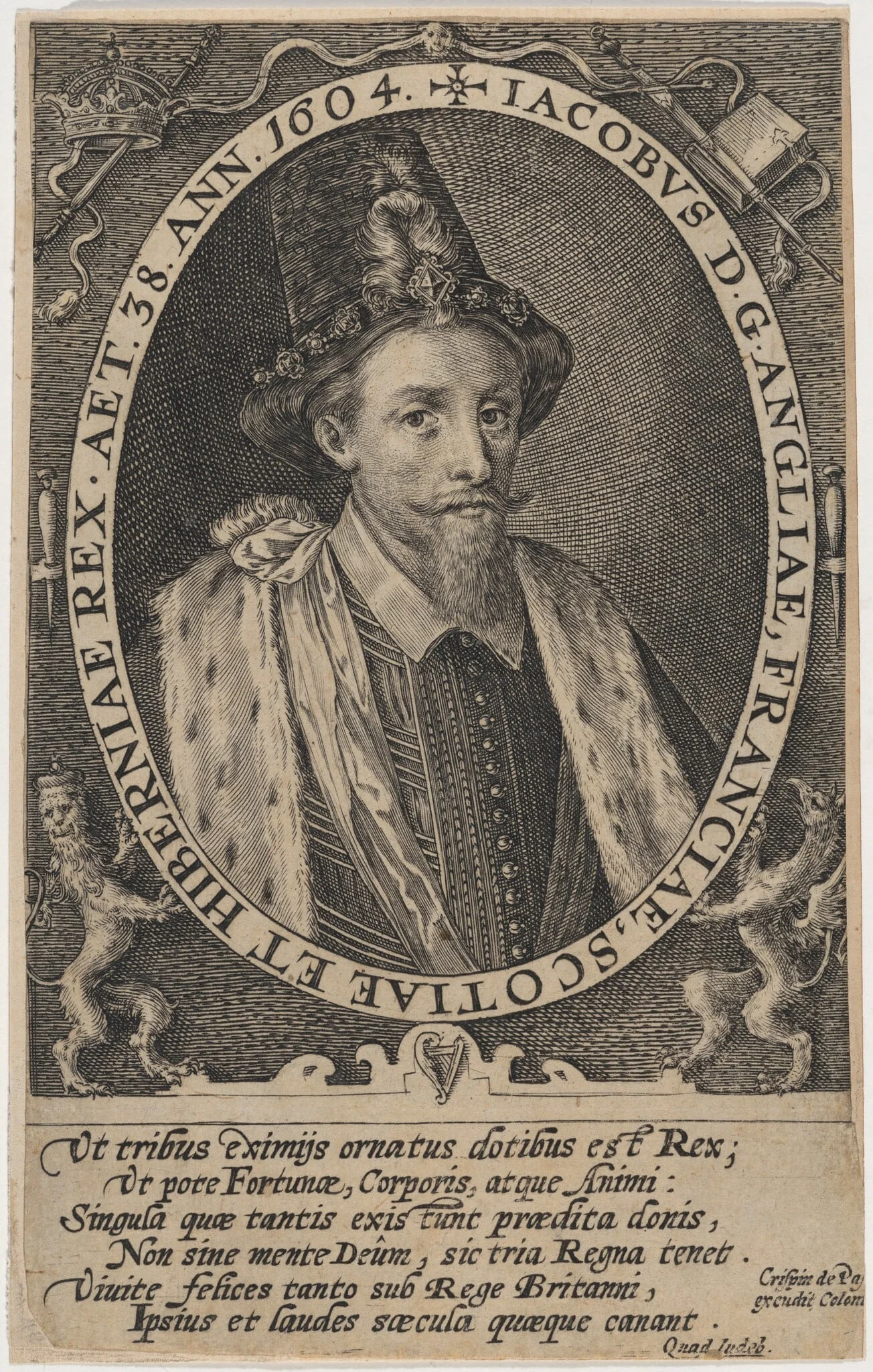 James I, King of England, detail