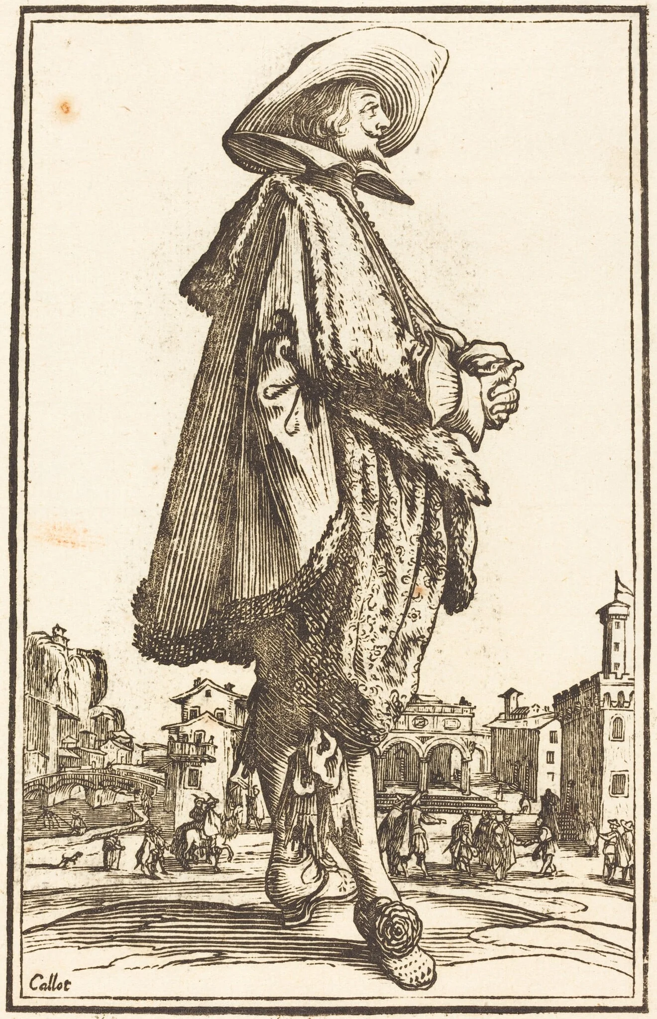 Noble Man with Folded Hands, detail