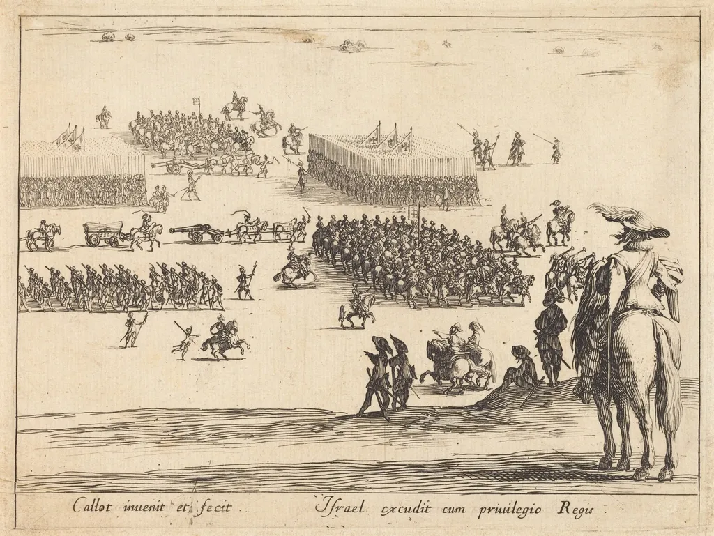 The Review, by Jacques Callot, ink, 1628