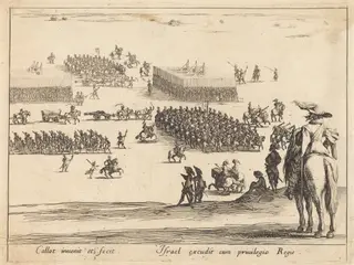 The Review, by Jacques Callot, ink, 1628