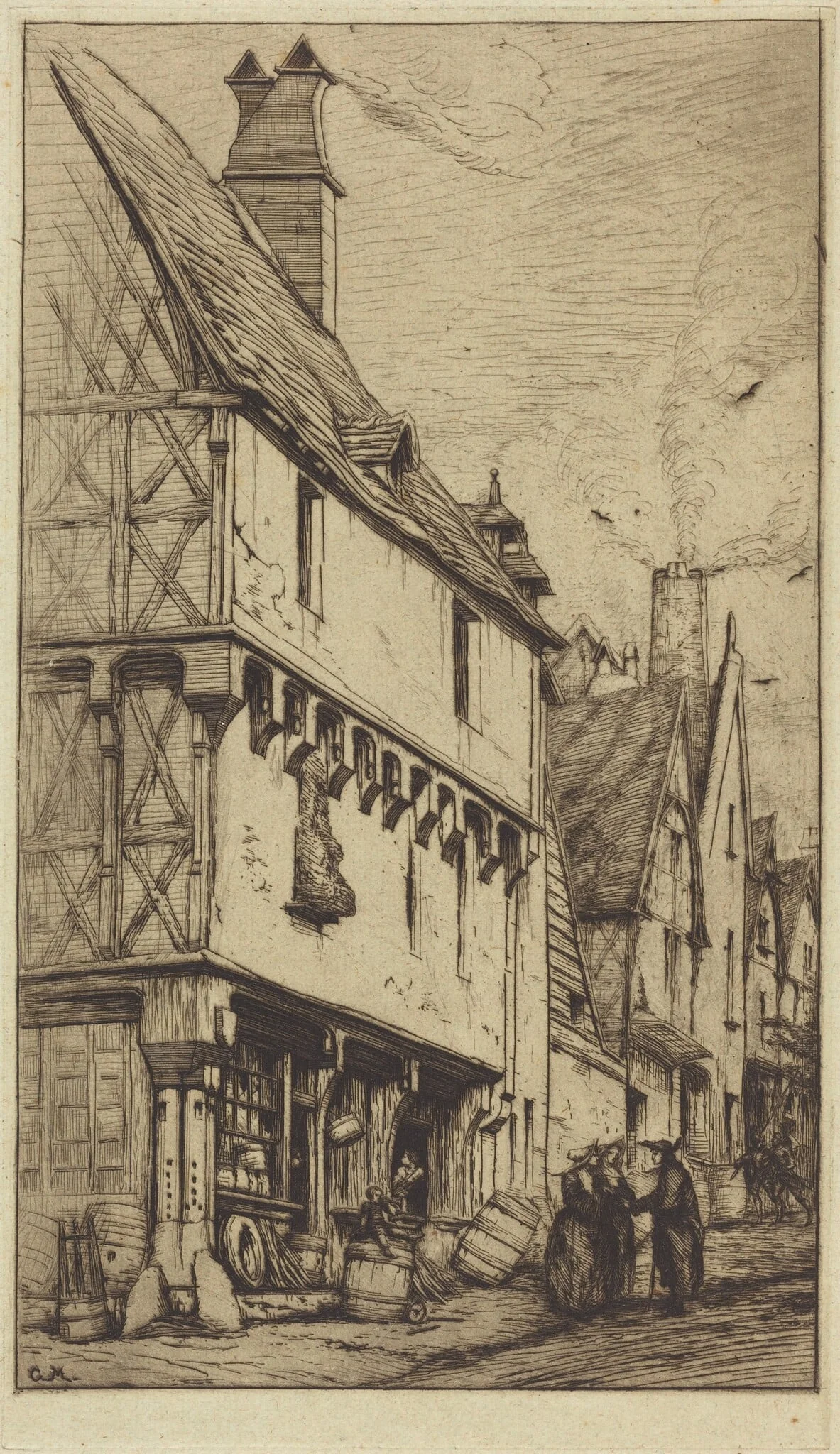 Ancienne habitation à Bourges, dite "La Maison du Musicien" (An Old House at Bourges, Sometimes Called the "Musician's House"), detail