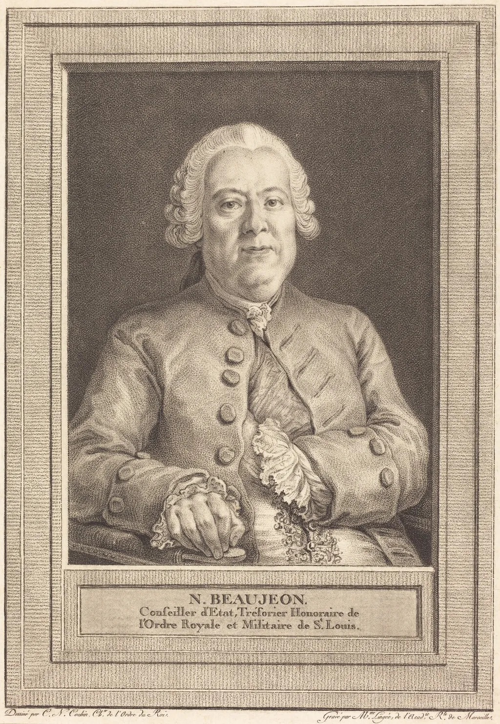 N. Beaujeon, by Thérèse-Éléonore Lingée, chalk, 1793