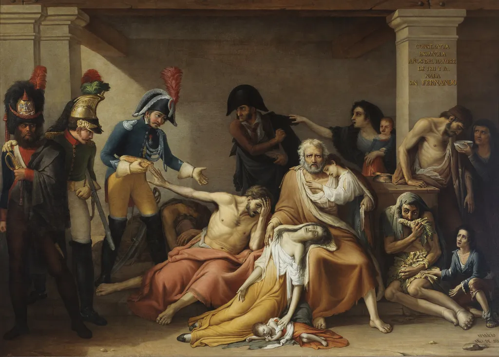 El año del hambre de Madrid, by José Aparicio, oil, 1818