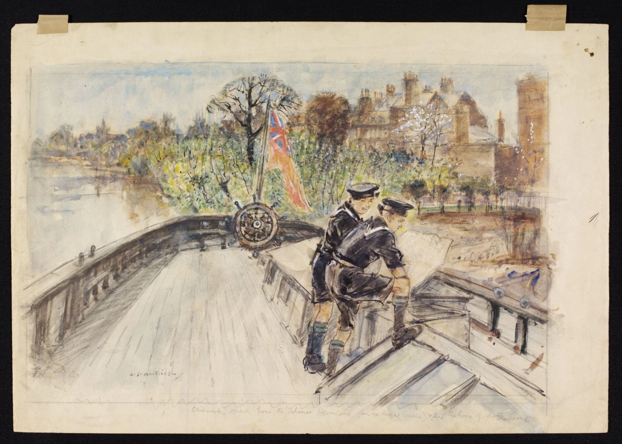 Chiswick Mall from the Schooner Hermione, detail