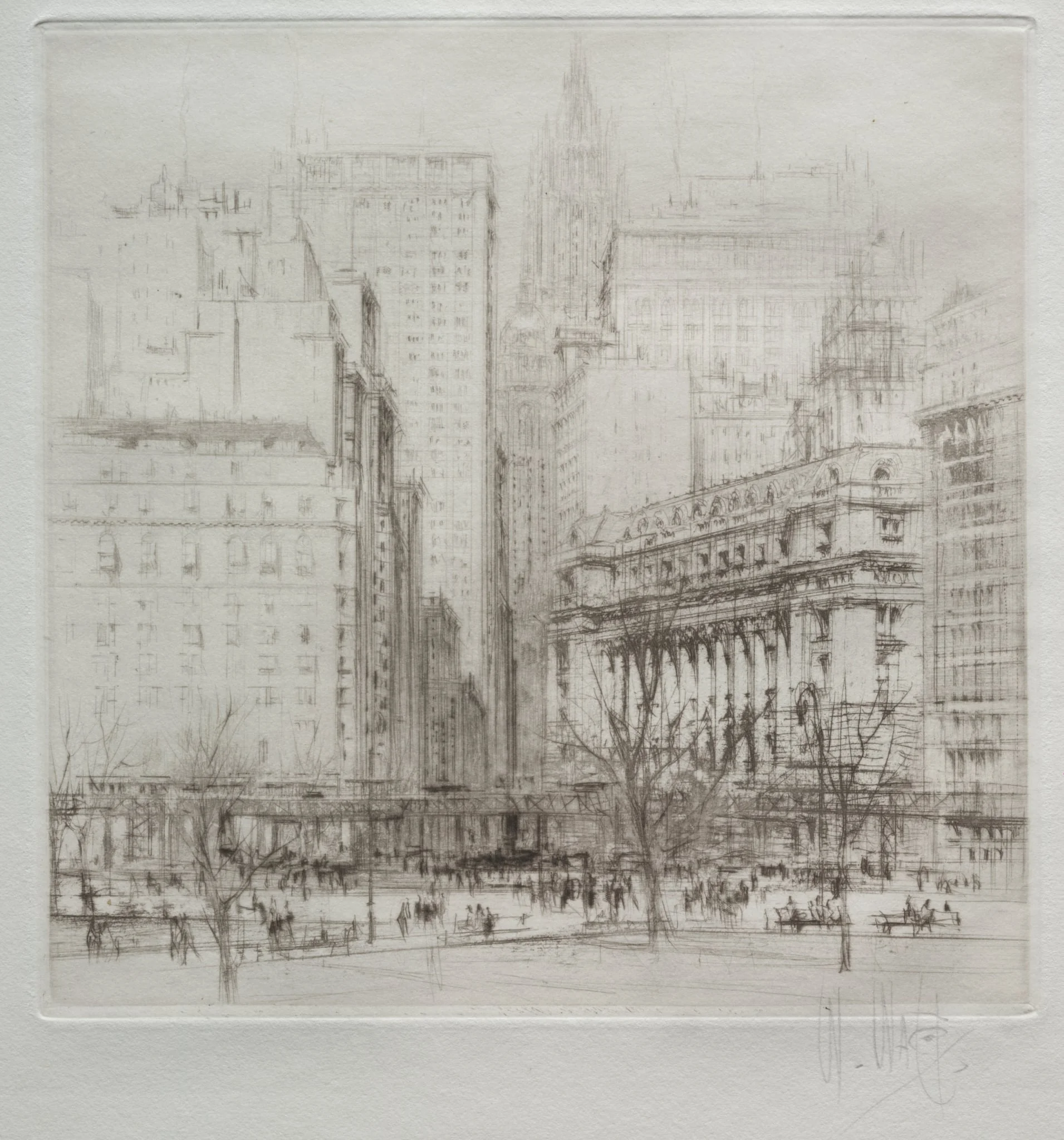 New York City: Battery Place, detail
