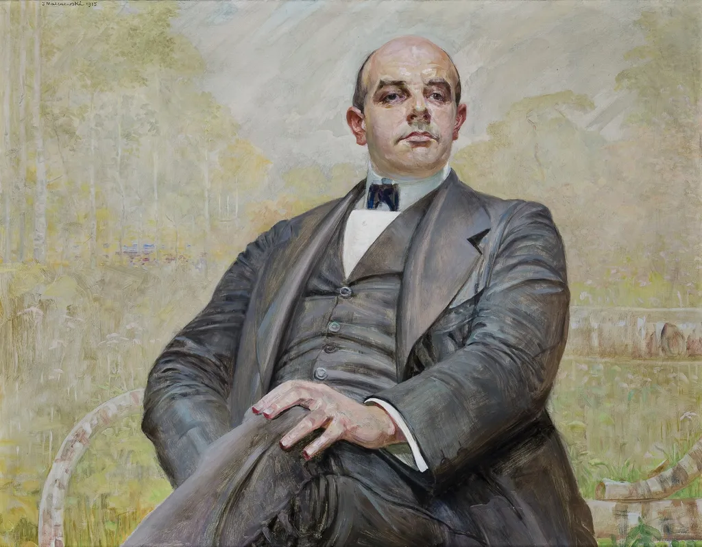 Portrait of Edward Maurizio, by Jacek Malczewski, oil, 1915