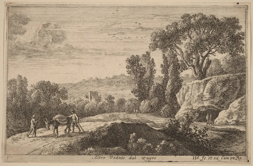 Second View of Zugro, by Herman van Swanevelt, ink, 1628