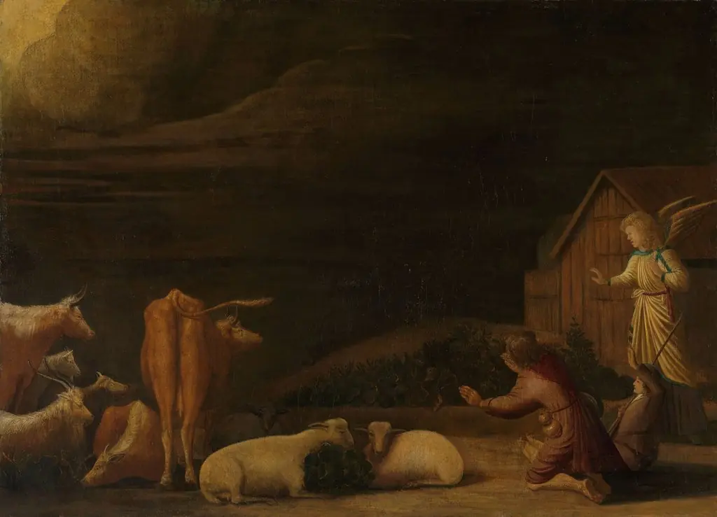 The annunciation to the shepherds, by Dirck Wijntrack, oil, 1670