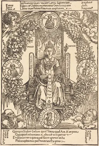 Philosophy, by Albrecht Dürer, ink, 1502