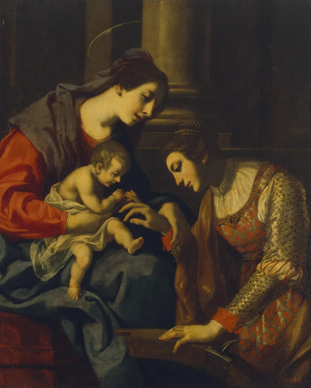 Mystic Marriage of St Catherine, by Jacopo Vignali, oil