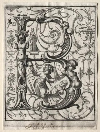 New ABC Booklet:  B, by Lucas Kilian, 1627