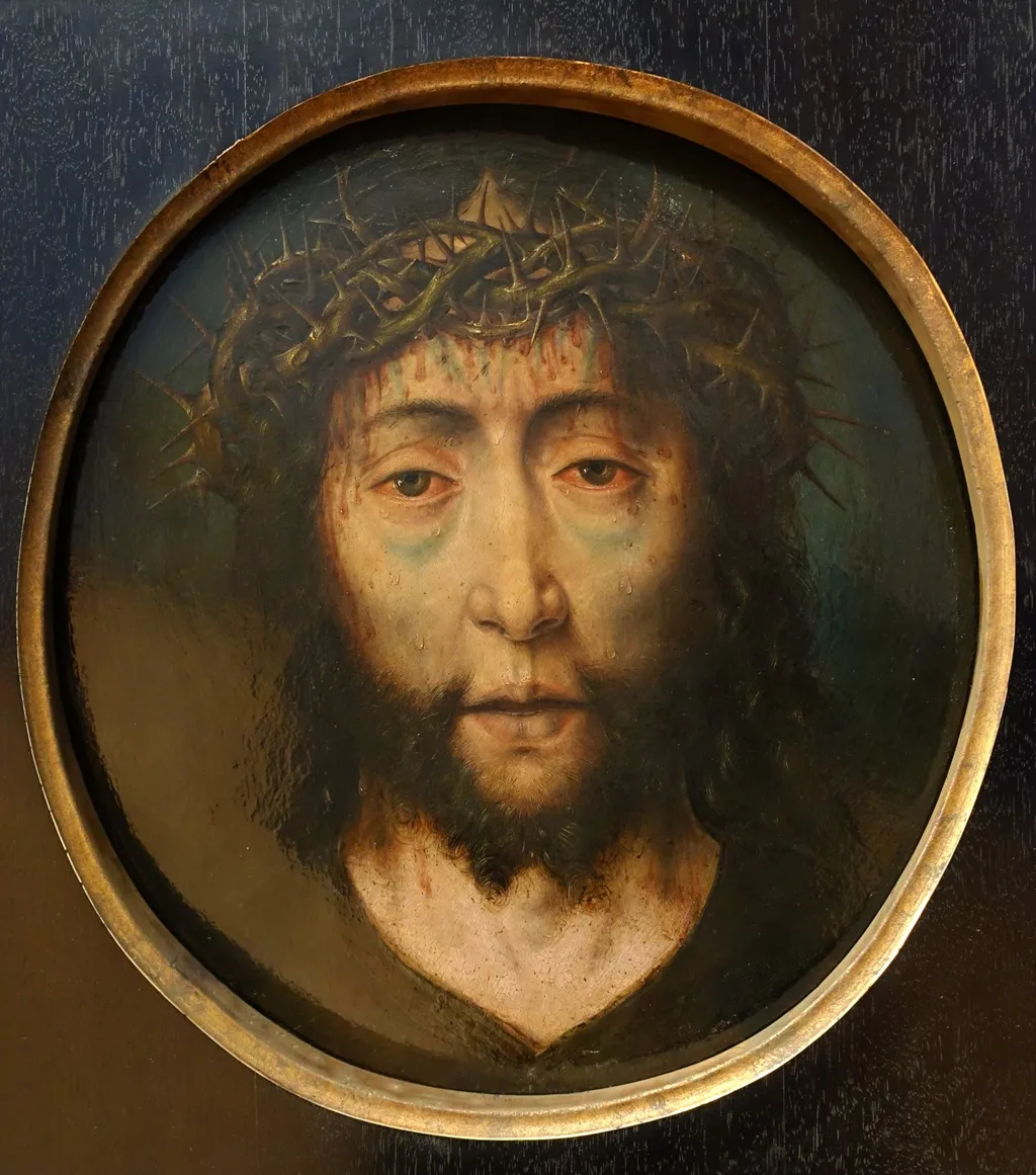 Christus mit der Dornenkrone, by Aelbrecht Bouts, paint, 1500