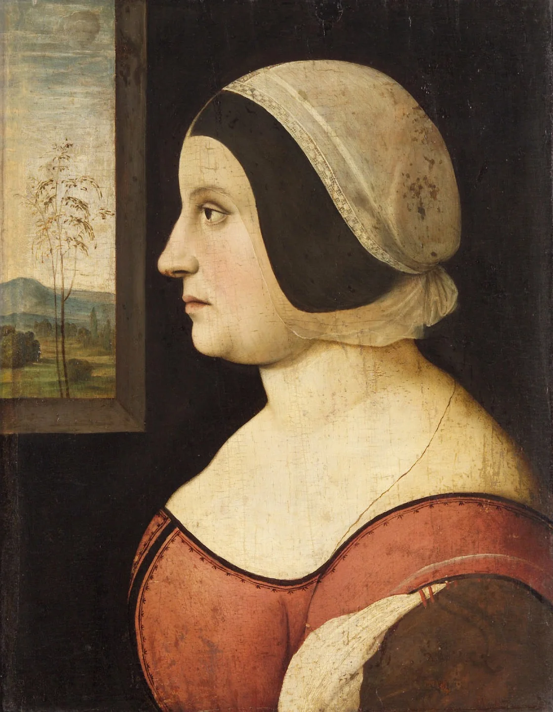 Weibliches Bildnis, detail