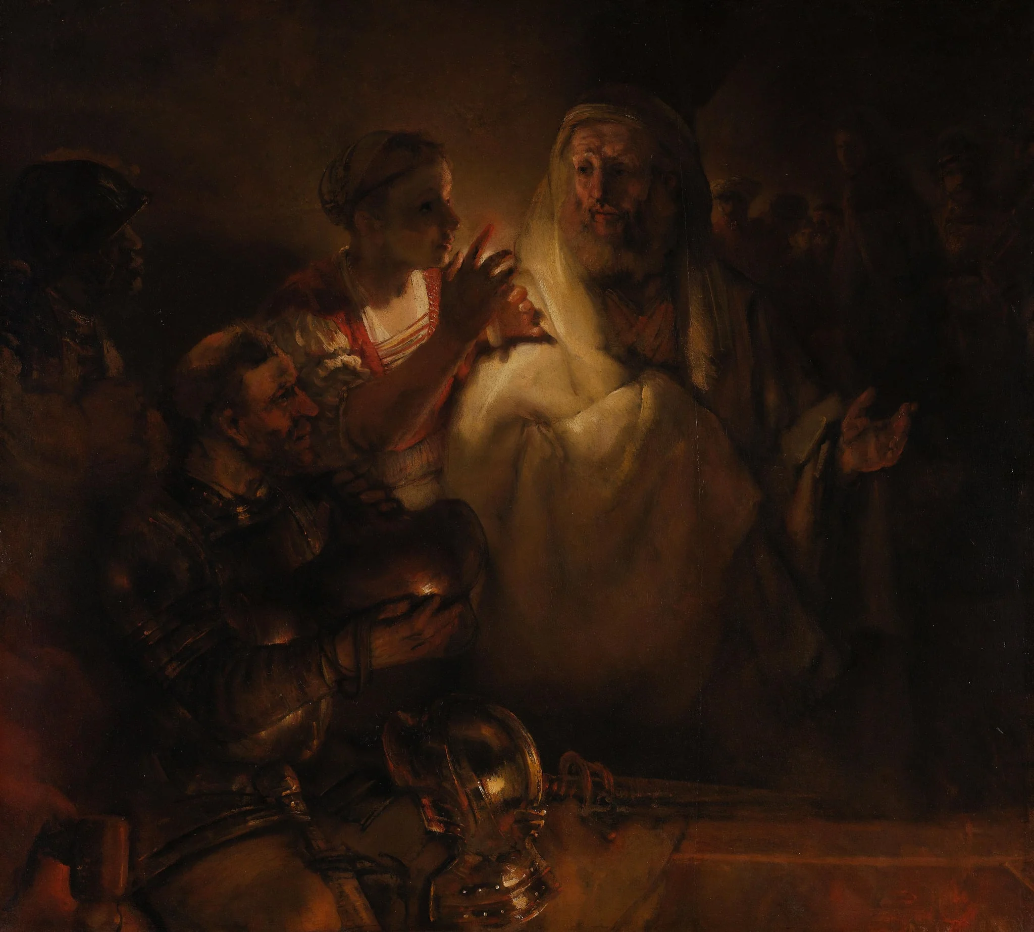 De verloochening van Petrus, detail
