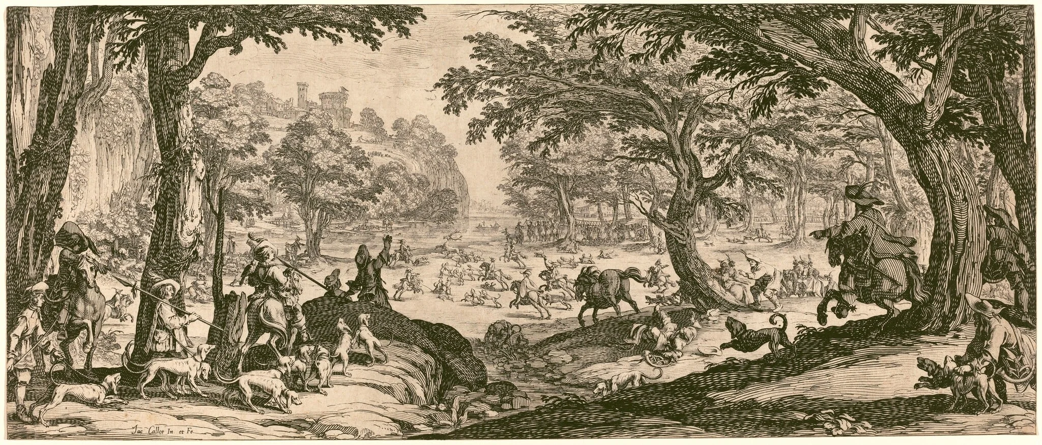 The Stag Hunt, detail