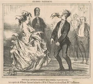 Nouveau divertissement des soirées, by Honoré Daumier, ink, 1857