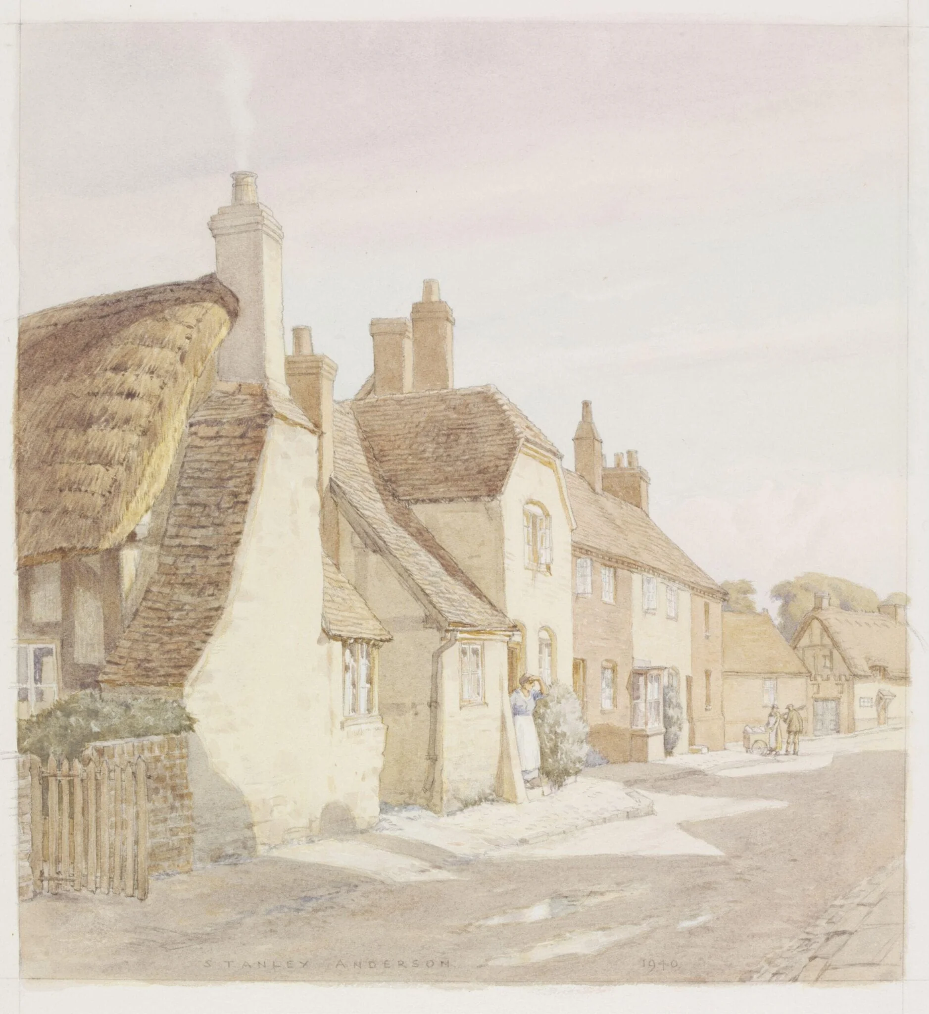 Old Cottages, Long Crendon, detail