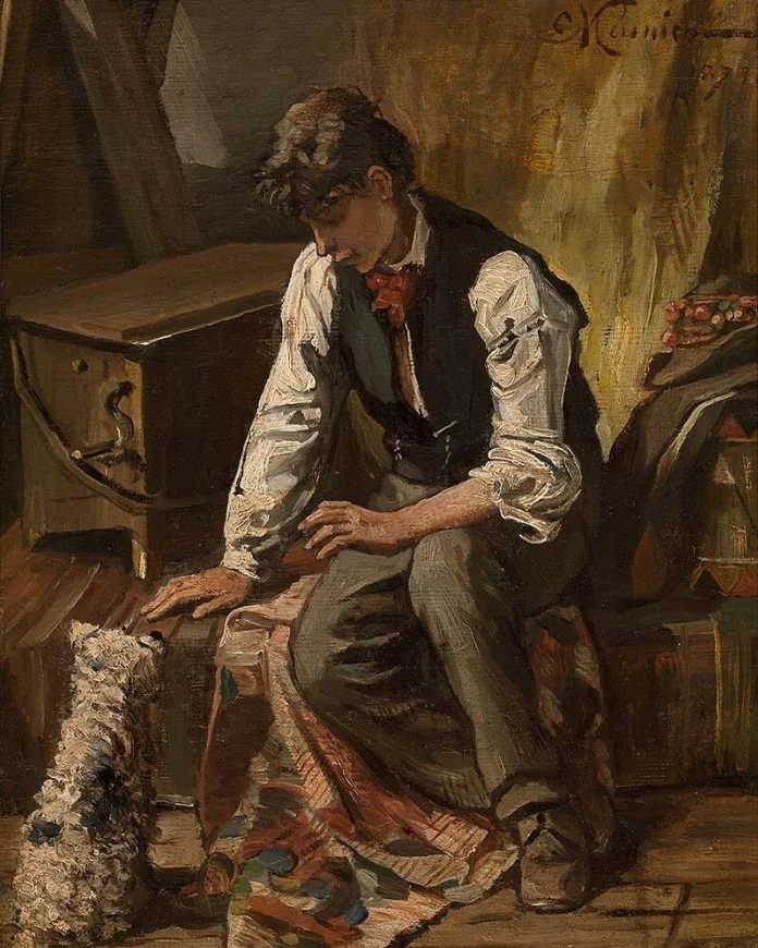Organ Grinder, detail