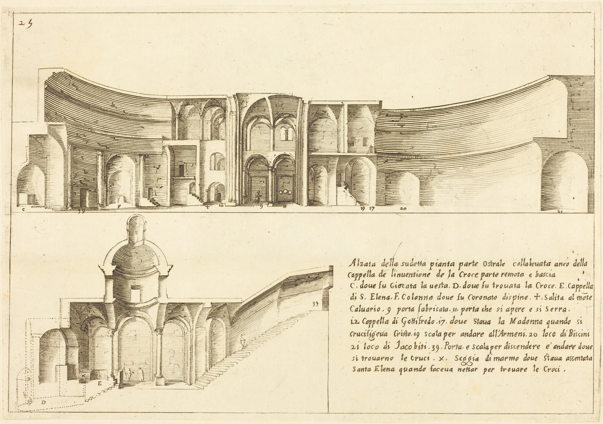 Elevation of the Chapel of the Invention of the Cross, detail