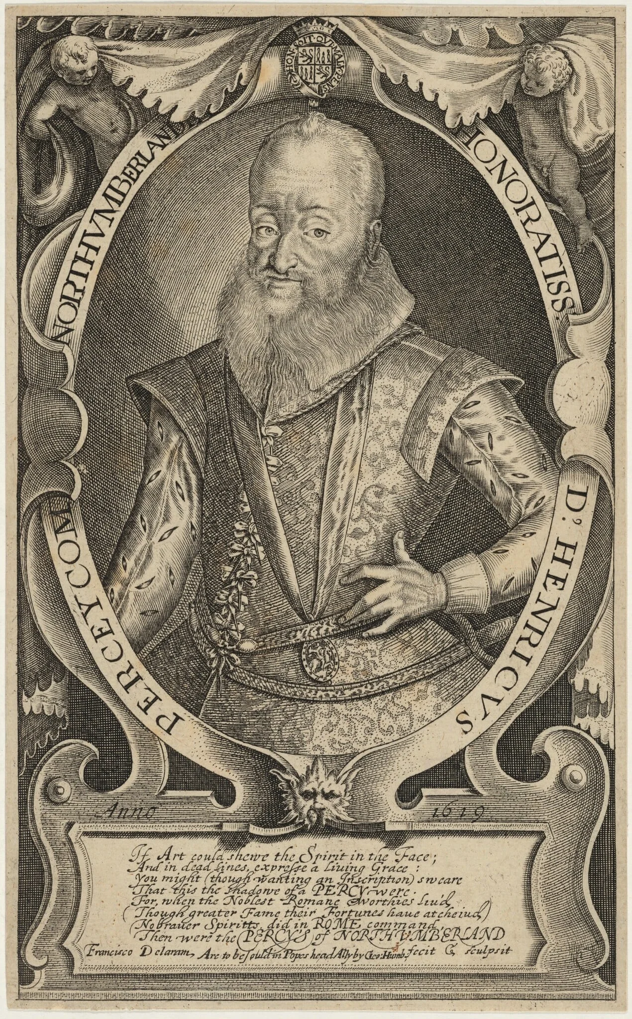 Henricus Percye (Henry Percy, 9th Earl of Northumberland), detail