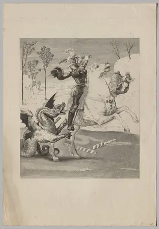 St. George and the Dragon (3), by Claude-Ferdinand Gaillard, 1885