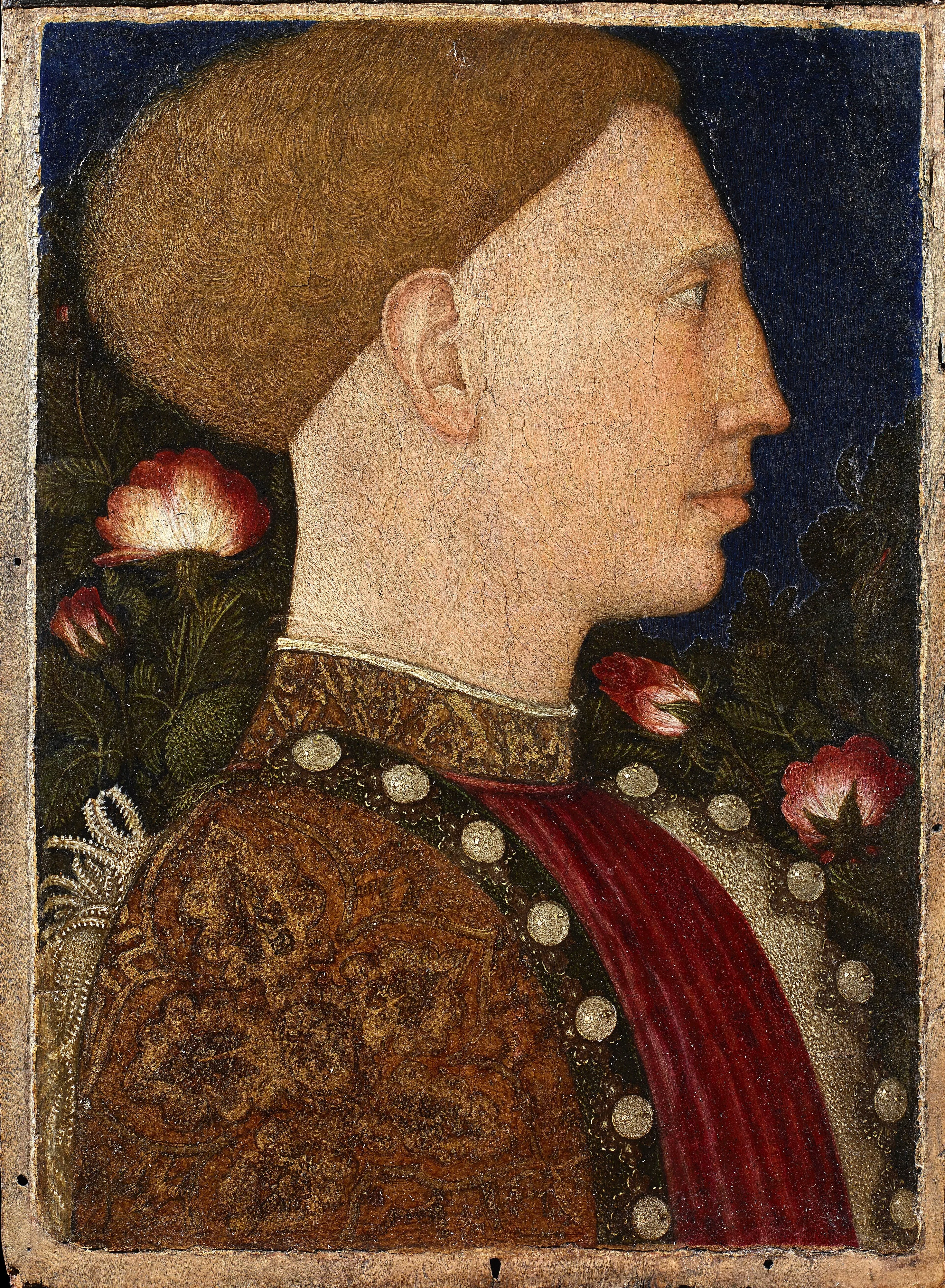 Portrait of Lionel d'Este, detail